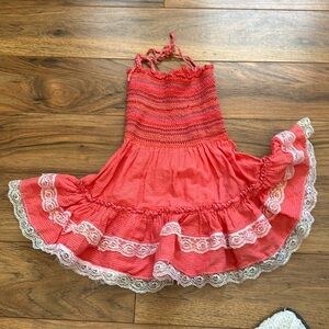 2/3 girls  vintage swing halter Summer dress